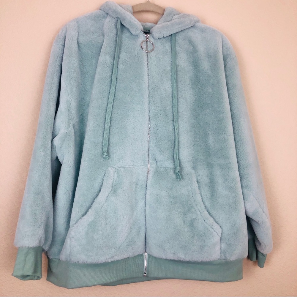 Wild Fable mint green zip up sweater
